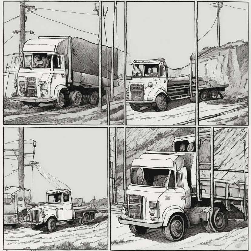 Cable truck parked since Tuesday.