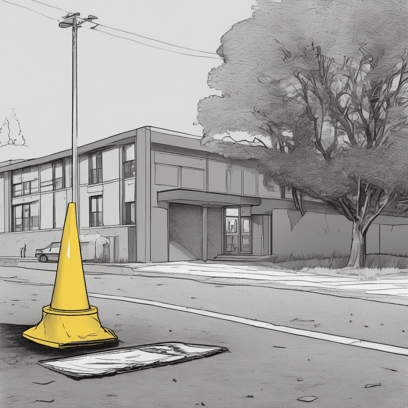 Parking spot: reserved for one cone.